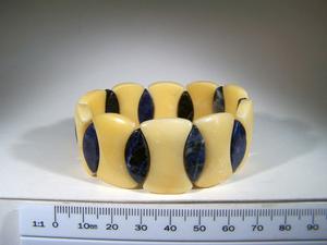 Yellow Calcite & Sodalite Eye of Ra Bracelet