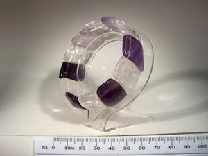 Amethyst & Clear Quartz Sail Bracelet