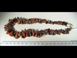 Snowflake Obsidian & Goldsand Stone Necklace