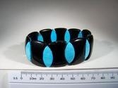 Blue Howlite & Black Onyx Eye of Ra Bracelet
