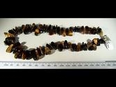 Tiger Eye & Black Obsidian Big Chips Necklace