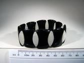 White Agate & Black Onyx Eye of Ra Bracelet