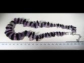 Amethyst & Black Obsidian Big Chips Necklace