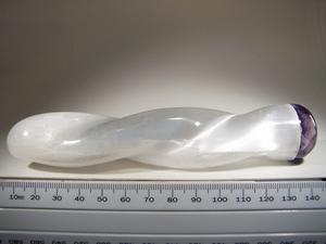 Gypsum Satin Spar Massage Wand Large