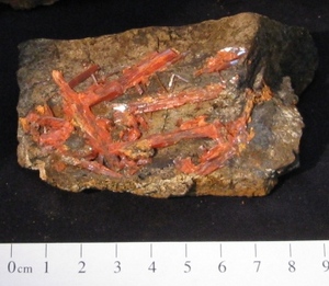 Crocoite Crystals in Matrix