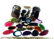 Agate Slices Size 00 Mixed (Colour Enhanced)