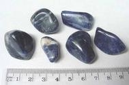Tumbled Sodalite, Dark Blue with White Lines